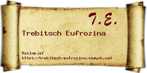Trebitsch Eufrozina névjegykártya